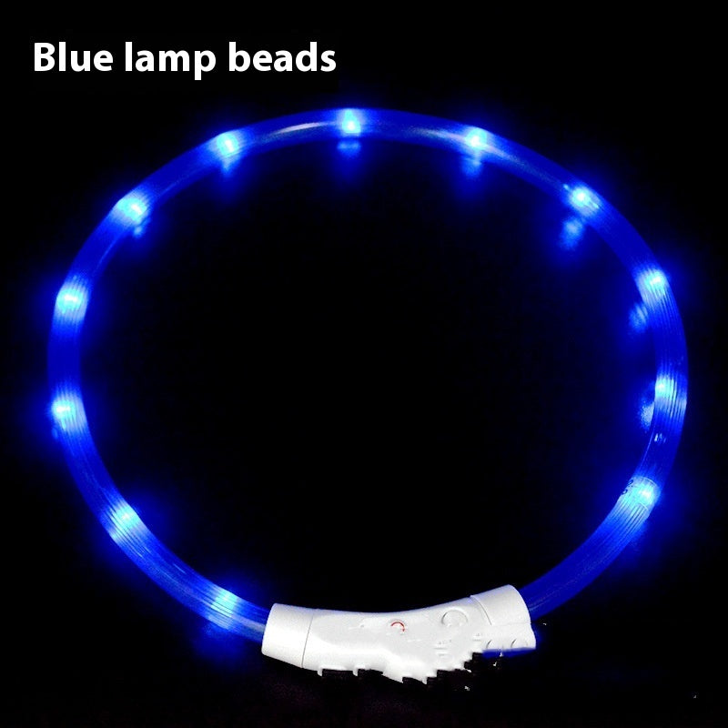 Leuchtendes Haustierhalsband mit USB-Ladefunktion und LED-Beleuchtung