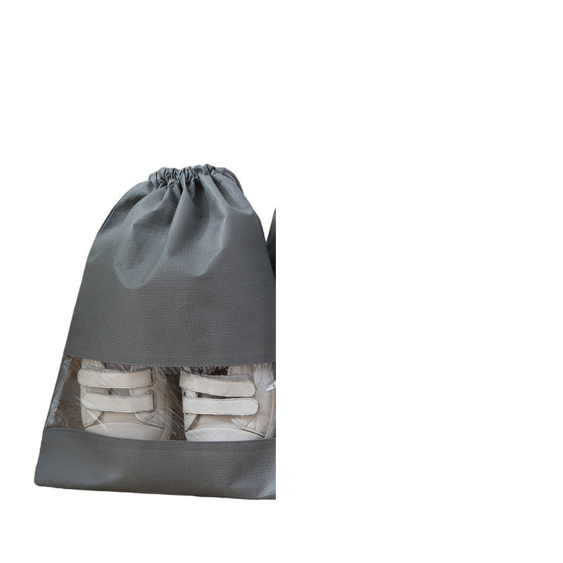 Transparenter, staubdichter, tragbarer Schuhbeutel aus Vliesstoff mit Kordelzug